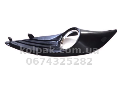 Ліва решітка бампера Ford Focus 2008-2010, з отвором для протитуманної фари, із хромованим молдингом, AVTM, 1528561, 2809 993 Ліва решітка бампера Ford Focus 2008-2010, з отвором для протитуманної фари, із хромованим молдингом, AVTM, 1528561, 2809 993 — фото 2