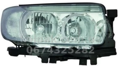 Передня права фара Subaru Forester (SG) 2006-2008, електричне регулювання, із коректором, без ламп (H1/HB3/WY21W/W5W) Depo 120-1101RMLD-EM