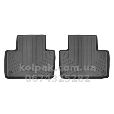 Килимки в салон Volvo XC90 2016-, hybrid, з бортиком, задні, чорні, Weathertech 448284