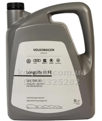 Engine oil VAG LongLife III 0W-30 5 L VAG GS55545M4 — photo 2