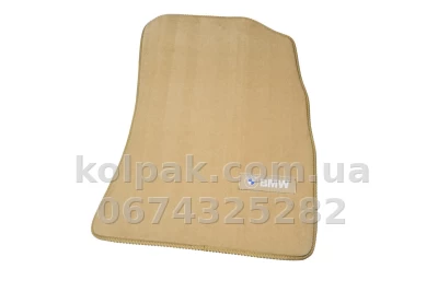 Ворсові килимки в салон BMW X5 Е53 1999-2006, Premium, бежеві, AVTM BGLX1057 — фото 4