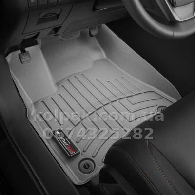 Floor mats for Toyota Highlander 2014-, with raised edges, front, grey, Weathertech 466321 — photo 2