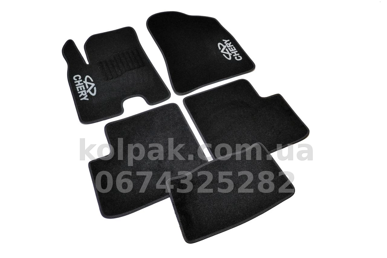 Carpet floor mats for Chery Tiggo 2006-, black, 5 pcs, AVTM BLCCR1074 Carpet floor mats for Chery Tiggo 2006-, black, 5 pcs, AVTM BLCCR1074 β photo 1