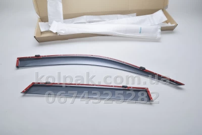 Window wind deflectors for with chrome finish adhesive-fit Touareg 2018 2019 2020 2021 2022 2023 HAVOC — photo 3
