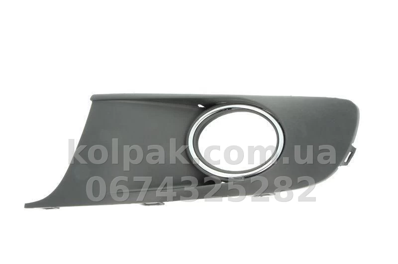 Ліва решітка бампера Volkswagen Caddy/Touran 2010-2015, з отвором для протитуманної фари, із хромом, AVTM, 1T0853665P, 7422 915 Ліва решітка бампера Volkswagen Caddy/Touran 2010-2015, з отвором для протитуманної фари, із хромом, AVTM, 1T0853665P, 7422 915 — фото 1