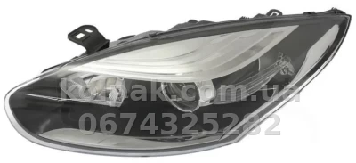 Передня ліва фара Renault Megane 3 2014-2016, електричне регулювання, із коректором, без ламп (H7/H7/W5W/PY21W), Depo, 55111A5LMLDEM1