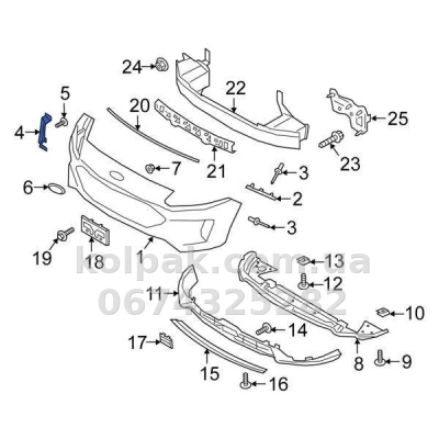Kratka zderzaka prawa Ford Escape/Kuga 2020-, bez otworu na światło przeciwmgielne, AVTM, LJ6Z15A245AB, 182846912 Kratka zderzaka prawa Ford Escape/Kuga 2020-, bez otworu na światło przeciwmgielne, AVTM, LJ6Z15A245AB, 182846912 — zdjęcie 2
