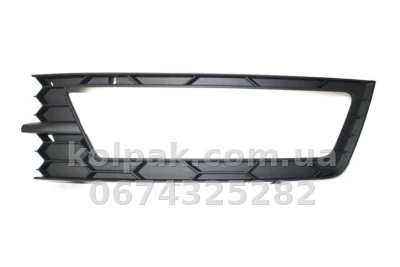 Ліва решітка бампера Skoda Rapid 2012-, з отвором для протитуманної фари, AVTM, 5JA8076819B9, 6416 911