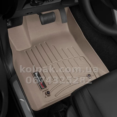 Floor mats for Jeep Grand Cherokee 2013-, with raised edges, front, beige, Weathertech 454851 — photo 2