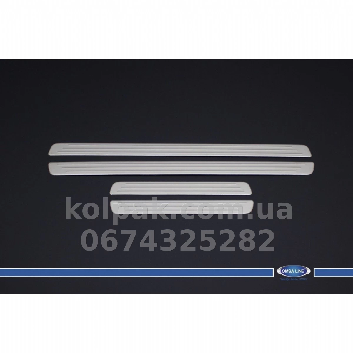 Chrome door sill trims (4 pcs, for plastic) Volkswagen Passat B8 2014-, OmsaLine, 7545092n Chrome door sill trims (4 pcs, for plastic) Volkswagen Passat B8 2014-, OmsaLine, 7545092n β photo 1