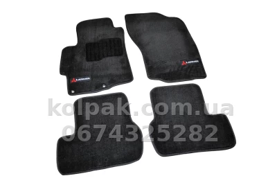 Ворсові килимки в салон Mitsubishi Lancer 2007-, Premium, чорні, AVTM BLCLX1393 — фото 2