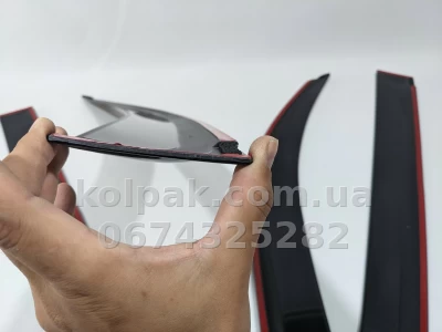 Дефлектори вікон Toyota LC 200 2008–2021 HAVOC — накладні — фото 6