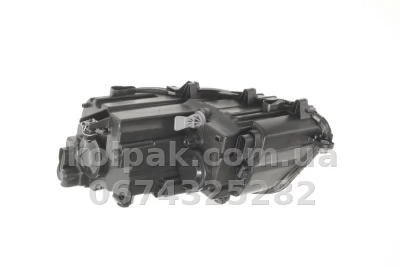 Передня права фара Volkswagen Touran 2010-2015, H7/H15, електричне регулювання, із моторчиком, чорна рамка, Depo, 441-11G1RMLDEM2 — фото 2