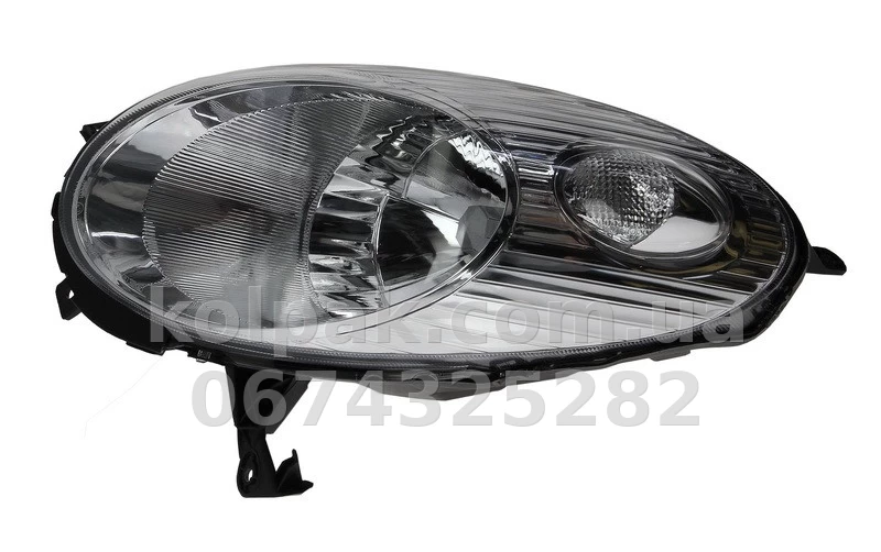Передня ліва фара Nissan Micra K12 2003-2007, H4, електричне регулювання, хромована рамка, Depo, 215-1194L-LD-EM Передня ліва фара Nissan Micra K12 2003-2007, H4, електричне регулювання, хромована рамка, Depo, 215-1194L-LD-EM — фото 1