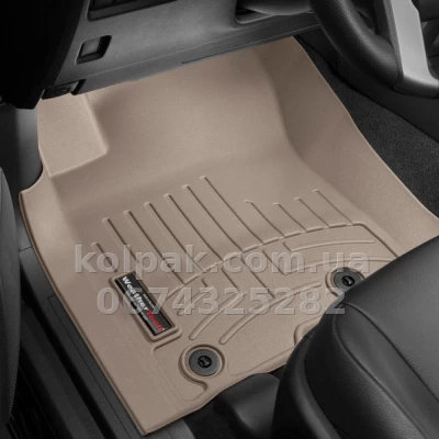 Floor mats for Toyota Land Cruiser Prado 150/Lexus GX460 2013-, with raised edges, front, beige, Weathertech 454931 — photo 2
