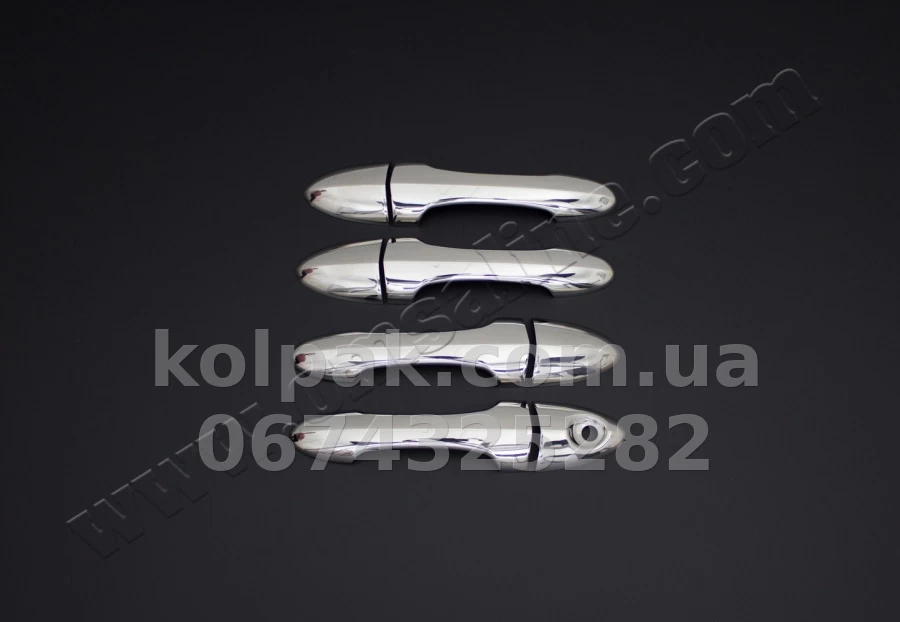 Chrome door handle covers (4 pcs, stainless steel) Ford Focus 5D/SD 1998-2005, OmsaLine, 2601041 Chrome door handle covers (4 pcs, stainless steel) Ford Focus 5D/SD 1998-2005, OmsaLine, 2601041 β photo 1