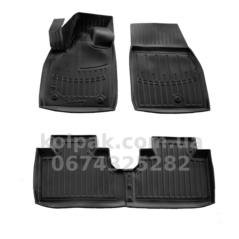 Polyurethane floor mats for Ford Mustang Mach-E 2020- with raised edges, 4 pcs Stingray 5007314 Polyurethane floor mats for Ford Mustang Mach-E 2020- with raised edges, 4 pcs Stingray 5007314 β photo 1