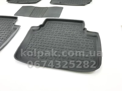 Floor mats for Honda Accord 2003-2008, Rubber, 5 pcs, Seintex, 86191 — photo 6