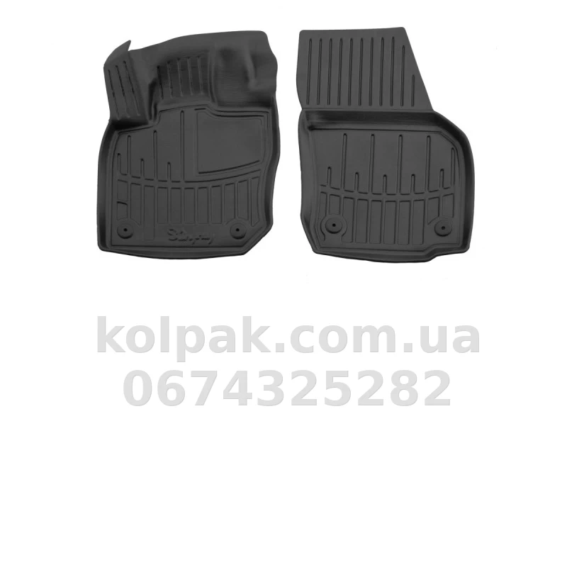 Polyurethane floor mats for Skoda Kodiaq 2024- with raised edges, 2 pcs Stingray 5020162 Polyurethane floor mats for Skoda Kodiaq 2024- with raised edges, 2 pcs Stingray 5020162 β photo 1