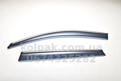 Window wind deflectors for with chrome finish adhesive-fit Volkswagen Tiguan 2007β2016 HAVOC Window wind deflectors for with chrome finish adhesive-fit Volkswagen Tiguan 2007β2016 HAVOC β photo 4
