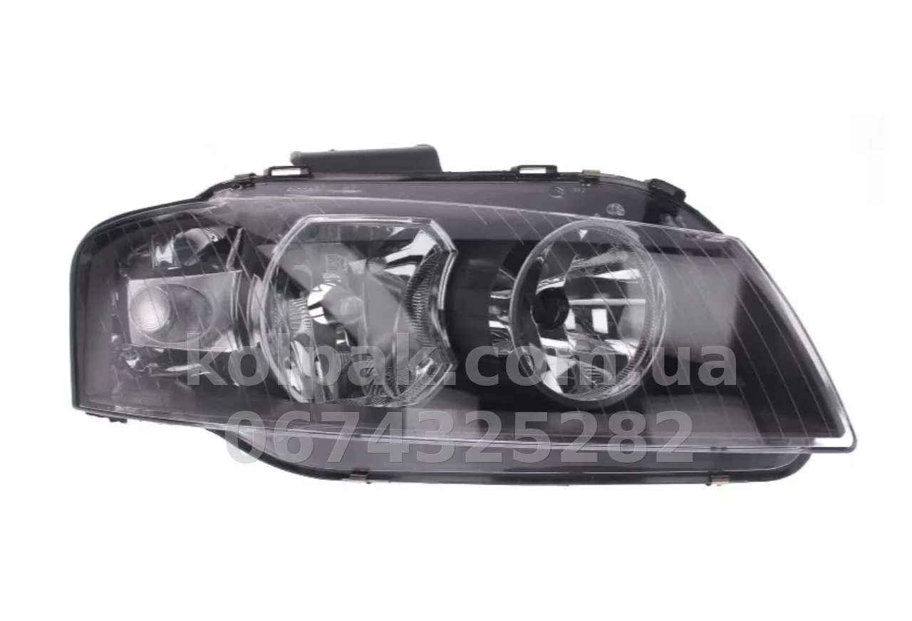 Front right headlight Audi A3 2003-2010, electric adjustment, with levelling motor, without bulbs (H7*2/PY21W/W5W), Depo, 4411164RLDEM Front right headlight Audi A3 2003-2010, electric adjustment, with levelling motor, without bulbs (H7*2/PY21W/W5W), Depo, 4411164RLDEM β photo 1