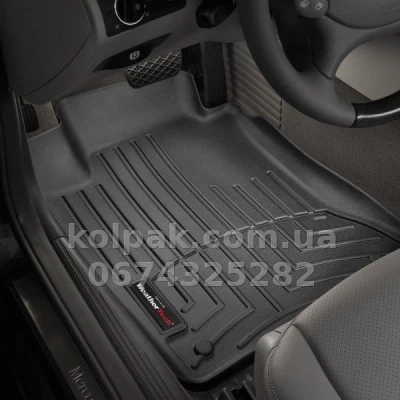 Килимки в салон Mercedes-Benz E-Class W211 2003-2009 4Matic, з бортиком, передні, чорні, Weathertech 440881 Килимки в салон Mercedes-Benz E-Class W211 2003-2009 4Matic, з бортиком, передні, чорні, Weathertech 440881 — фото 2