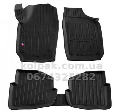 Поліуретанові килимки в салон Skoda Fabia 1999-2007/Volkswagen Polo 4 2001-2009/Seat Ibiza/Cordoba 2002-2008, з бортиком, 5 шт., Stingray, 5020065