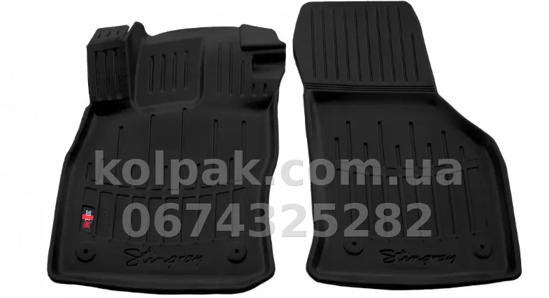 Polyurethane floor mats for Skoda Octavia A8 2020-/Volkswagen Golf 8 2020-/Seat Leon 2020-, with raised edges, 2 pcs, Stingray, 5020072 Polyurethane floor mats for Skoda Octavia A8 2020-/Volkswagen Golf 8 2020-/Seat Leon 2020-, with raised edges, 2 pcs, Stingray, 5020072 β photo 1