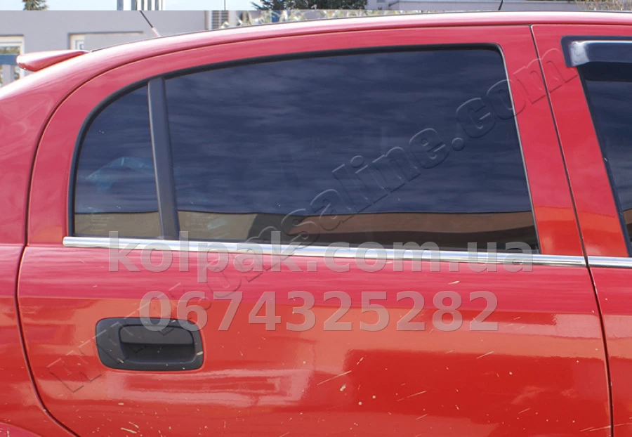 Chrome lower window trims (4 pcs) Opel Astra G 1998-2009, OmsaLine, 5201141 Chrome lower window trims (4 pcs) Opel Astra G 1998-2009, OmsaLine, 5201141 β photo 1
