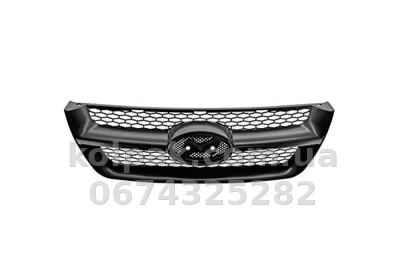 Решітка радіатора Hyundai Sonata NF 2005-2007, чорна, з верхньою накладкою, AVTM, 183213990A