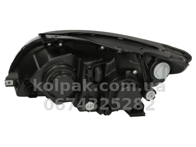Front right headlight Hyundai i30 2007-2012, H7/H1, electric adjustment, chrome-plated frame, Depo, 221-1146R-LD-EM — photo 2