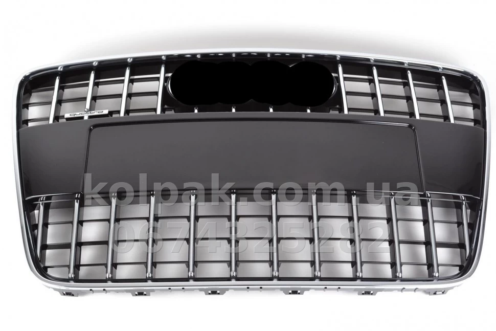 Решітка радіатора Audi Q7 2010-2015, чорний глянець, AVTM, 531186502 Решітка радіатора Audi Q7 2010-2015, чорний глянець, AVTM, 531186502 — фото 1