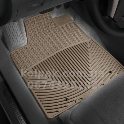 Floor mats for Toyota Highlander 2008-2014, hybrid, front, beige, Weathertech W120TN — photo 2