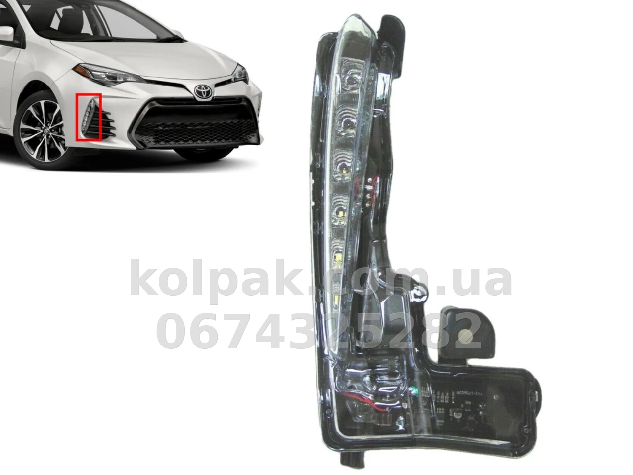 Передня права протитуманна фара Toyota Corolla E17 2016-2019, USA, LED, SE/XSE, Depo, 312-1660R-AS Передня права протитуманна фара Toyota Corolla E17 2016-2019, USA, LED, SE/XSE, Depo, 312-1660R-AS — фото 1