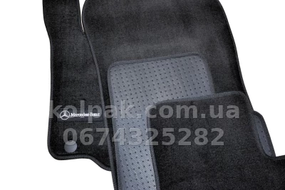 Ворсові килимки в салон Mercedes-Benz ML-Class/GL-Class/GLE-Class W166 2011-, Premium, чорні, AVTM BLCLX1354 — фото 9