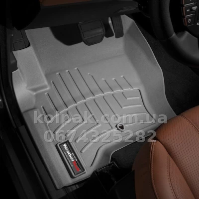 Floor mats for Land Rover Range Rover Sport 2009-2013, with raised edges, front, grey, Weathertech 463621 — photo 2