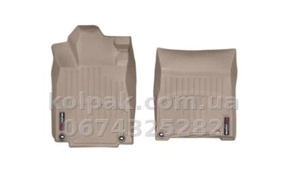 Килимки в салон Honda CR-V 2012-, з бортиком, передні, бежеві, Weathertech 455571