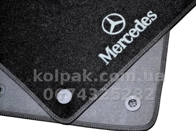 Ворсові килимки в салон Mercedes-Benz E-Class W211/CLS-Class C219 2002-2009, задній привід, чорні, 5 шт., AVTM BLCCR1343 — фото 5