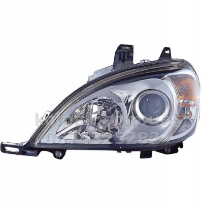 Передня ліва фара Mercedes-Benz ML-Class W163 2002-2005 SUV, електричне регулювання, із коректором, без ламп (H7*2/PY2), Depo, 4401149LLDEM Передня ліва фара Mercedes-Benz ML-Class W163 2002-2005 SUV, електричне регулювання, із коректором, без ламп (H7*2/PY2), Depo, 4401149LLDEM