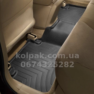 Floor mats for Honda Accord 2008-2013, with raised edges, rear, black, Weathertech 441482 Floor mats for Honda Accord 2008-2013, with raised edges, rear, black, Weathertech 441482 β photo 2