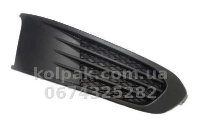 Ліва решітка бампера Volkswagen Polo 5 SD 2009-2015, без отвору для протитуманної фари, AVTM, 6RU853665C9B9, 7426 911