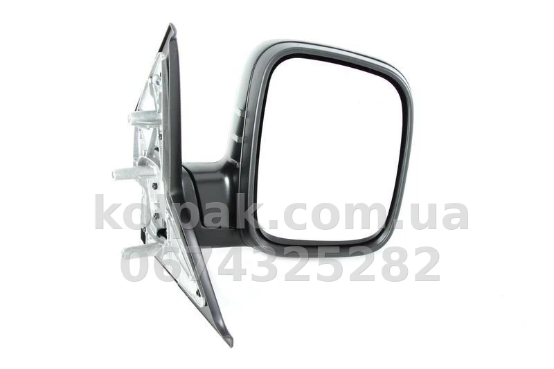 Праве бічне дзеркало Volkswagen Transporter T5 2003-, у зборі, механічне регулювання, опукле, AVTM, 7E18575079B9, 189202985 Праве бічне дзеркало Volkswagen Transporter T5 2003-, у зборі, механічне регулювання, опукле, AVTM, 7E18575079B9, 189202985 — фото 1