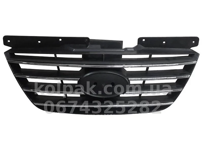 Решітка радіатора Hyundai Sonata NF 2008-2010, чорна, із хромованими накладками, AVTM, 183222992 Решітка радіатора Hyundai Sonata NF 2008-2010, чорна, із хромованими накладками, AVTM, 183222992 — фото 1