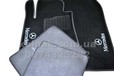 Ворсові килимки в салон Mercedes-Benz S-Class W140 1991-1998, чорні, 5 шт., AVTM BLCVW1355 Ворсові килимки в салон Mercedes-Benz S-Class W140 1991-1998, чорні, 5 шт., AVTM BLCVW1355 — фото 8