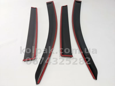 Дефлектори вікон Nissan Qashqai 2006–2013 HAVOC — накладні Дефлектори вікон Nissan Qashqai 2006–2013 HAVOC — накладні — фото 5