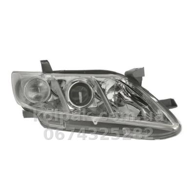 Передня права фара Toyota Camry 2006-2009, H7/HB3, з білим покажчиком повороту, електричне регулювання, Depo, 212-11K9R-LD-EM