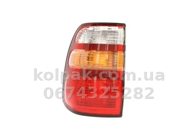 Задній ліхтар Toyota Land Cruiser 100 1998-2004, зовнішній, лівий, біло-жовтий, Depo, 212-19B6L-A