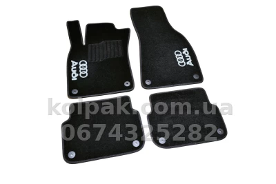 Ворсові килимки в салон Audi A6 С6 2006-2011, чорні, 5 шт., AVTM BLCCR1023 — фото 2