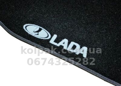 Ворсові килимки в салон Ваз 2170 Priora 2007-/2110/2111/2112 1996-, чорні, 5 шт., AVTM BLCCR1721 — фото 8