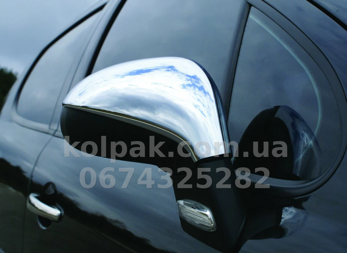 Chrome mirror covers (2 pcs) Peugeot 308 2008-2013/Peugeot 207 2006-2012, Carmos, 6458901 Chrome mirror covers (2 pcs) Peugeot 308 2008-2013/Peugeot 207 2006-2012, Carmos, 6458901 β photo 1